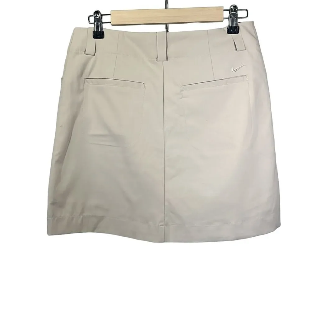 NIKE Women's Dri-Fit Tournament Golf/Athletic Skort/Skirt Cream Size 6